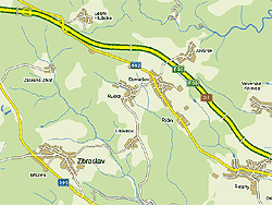 Mapa Domašov, Litostrov, Zbraslav ... normální