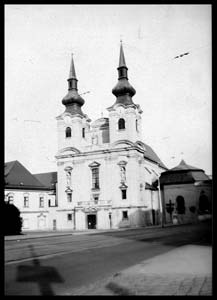 Kostel Nanebevzetí Panny Marie, při Vojenské nemocnici, ulice Lazaretní, Zábrdovice.